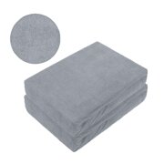 Frottee Spannbettlaken Rundumgummizug Marke Doppelpack 90 x 200 cm Grau
