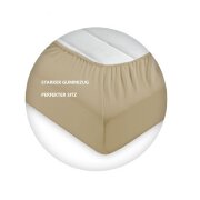 Frottee Spannbettlaken Premium Marke Doppelpack  60 - 70 x 140 cm Sand