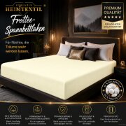 Frottee Spannbettlaken Premium Marke Doppelpack  120 x 200 cm Naturweiß