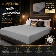 Frottee Spannbettlaken Premium Marke Doppelpack  120 x 200 cm Silber