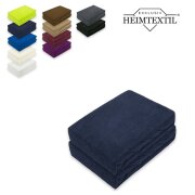 Frottee Spannbettlaken Premium Marke Doppelpack  90 - 100 x 200 cm Navyblau