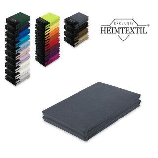 Jersey Spannbettlaken Premium  Marke Doppelpack  90 - 100 x 200 cm Anthrazit