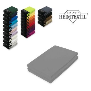 Jersey Spannbettlaken Premium  Marke Doppelpack  120 x 200 cm Grau