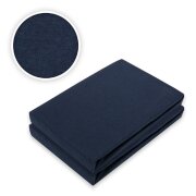 Jersey Spannbettlaken Premium  Marke Doppelpack  120 x 200 cm Navyblau