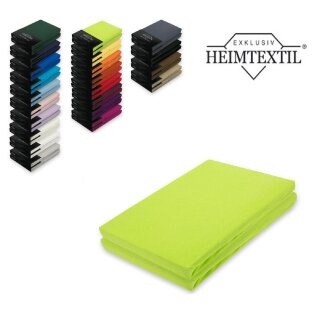 Jersey Spannbettlaken Premium  Marke Doppelpack  180 - 200 x 200 cm Apfelgrün