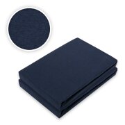 Jersey Spannbettlaken Premium  Marke Doppelpack  180 - 200 x 200 cm Navyblau