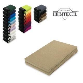 Jersey Spannbettlaken Premium  Marke Doppelpack  180 - 200 x 200 cm Sand