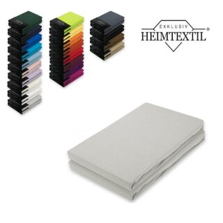 Jersey Spannbettlaken Premium  Marke Doppelpack  180 - 200 x 200 cm Silber