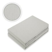 Jersey Spannbettlaken Premium  Marke Doppelpack  180 - 200 x 200 cm Silber