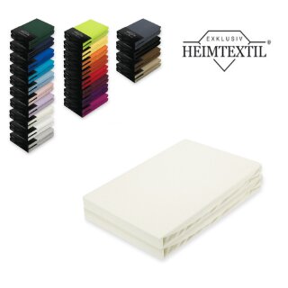 Jersey Spannbettlaken Premium  Marke Doppelpack  200 x 220 cm Naturweiß