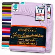 Jersey Spannbettlaken Premium Doppelpack 90 - 100 x 200...