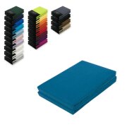Jersey Spannbettlaken Doppelpack 200 x 220 cm Petrol