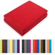 Marke Jersey Spannbettlaken Doppelpack 90 - 100 x 200 cm Rot