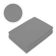 Marke Jersey Spannbettlaken Doppelpack 90 - 100 x 200 cm Grau
