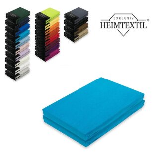 Marke Jersey Spannbettlaken Doppelpack 90 - 100 x 200 cm Türkis