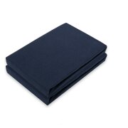 Marke Jersey Spannbettlaken Doppelpack 120 x 200 cm Navyblau