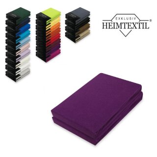 Marke Jersey Spannbettlaken Doppelpack 180 - 200 x 200 cm Lila