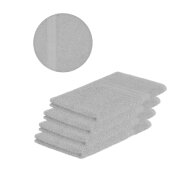 12 x  Gästetuch 500 g/m²  30 x 50 cm Silber