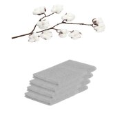 12 x  Gästetuch 500 g/m²  30 x 50 cm Silber