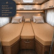EXKLUSIV HEIMTEXTIL Jersey Spannbettlaken Set Wohnmobil Sand