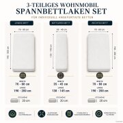 EXKLUSIV HEIMTEXTIL  Frottee Spannbettlaken Set für Wohnmobile  Grau