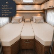 EXKLUSIV HEIMTEXTIL  Frottee Spannbettlaken Set für Wohnmobile  Naturweiß