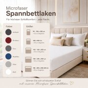 Microfaser Spannbettlaken - Spannbetttuch 120x200 cm – Atmungsaktiv, Knitterfrei & Pflegeleicht – OEKO-TEX Bettlaken mit Rundumgummi  - Grau