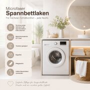 Microfaser Spannbettlaken - Spannbetttuch 120x200 cm – Atmungsaktiv, Knitterfrei & Pflegeleicht – OEKO-TEX Bettlaken mit Rundumgummi  - Grau