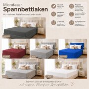 Microfaser Spannbettlaken - Spannbetttuch 120x200 cm – Atmungsaktiv, Knitterfrei & Pflegeleicht – OEKO-TEX Bettlaken mit Rundumgummi  - Grau