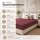 Microfaser Spannbettlaken - Spannbetttuch 140-160x200 cm – Atmungsaktiv, Knitterfrei & Pflegeleicht – OEKO-TEX Bettlaken mit Rundumgummi - Bordeaux