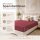 Microfaser Spannbettlaken - Spannbetttuch 140-160x200 cm – Atmungsaktiv, Knitterfrei & Pflegeleicht – OEKO-TEX Bettlaken mit Rundumgummi - Bordeaux