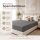Microfaser Spannbettlaken - Spannbetttuch 180-200x200 cm – Atmungsaktiv, Knitterfrei & Pflegeleicht – OEKO-TEX Bettlaken mit Rundumgummi - Anthrazit