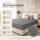 Microfaser Spannbettlaken - Spannbetttuch 180-200x200 cm – Atmungsaktiv, Knitterfrei & Pflegeleicht – OEKO-TEX Bettlaken mit Rundumgummi - Anthrazit
