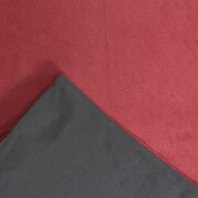 Winter Wende Bettwäsche 2 teilig Cashmere Touch Reißverschluss 135 x200 cm + 80 x80 cm Anthrazit / Bordeaux