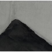 Winter Wende Bettwäsche 2 teilig Cashmere Touch Reißverschluss 135 x200 cm + 80 x80 cm Grau / Schwarz