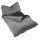 Winter Wende Bettwäsche 2 teilig Cashmere Touch Reißverschluss 135 x200 cm + 80 x80 cm Grau / Schwarz