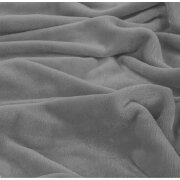 Winter Uni Bettwäsche 2 teilig Cashmere Touch Reißverschluss 135 x200 cm + 80 x80 cm Grau