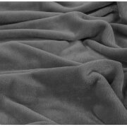 Winter Uni Bettwäsche 2 teilig Cashmere Touch Reißverschluss 135 x200 cm + 80 x80 cm Anthrazit
