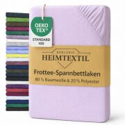 EXKLUSIV HEIMTEXTIL Frottee Spannbettlaken 140 - 160 x...