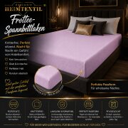 EXKLUSIV HEIMTEXTIL Frottee Spannbettlaken 120 x 200 cm Flieder