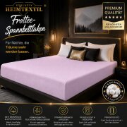 EXKLUSIV HEIMTEXTIL Frottee Spannbettlaken 90 - 100 x 200 cm Flieder