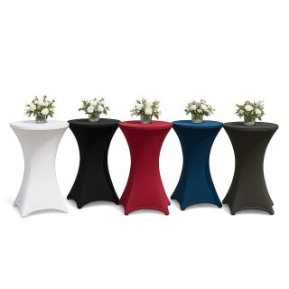 Stehtischhusse für Bistrotisch mit 4 Fußlaschen elastisch Stretch