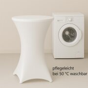 Stehtischhusse für Bistrotisch mit 4 Fußlaschen elastisch Stretch