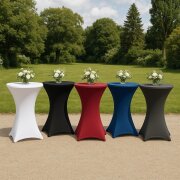 Stehtischhusse für Bistrotisch mit 4 Fußlaschen elastisch Stretch