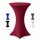 Stehtischhusse für Bistrotisch mit 4 verstärkten Fußlaschen elastisch Stretch OEKO-TEX zertifiziert  Ø 60-65x110-120 cm Bordeaux (1 Stück)