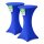 Stehtischhusse für Bistrotisch mit 4 verstärkten Fußlaschen elastisch Stretch OEKO-TEX zertifiziert  Ø 60-65x110-120 cm Royalblau (2 Stück)