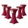 Stehtischhusse für Bistrotisch mit 4 verstärkten Fußlaschen elastisch Stretch OEKO-TEX zertifiziert  Ø 60-65x110-120 cm Bordeaux (5 Stück)