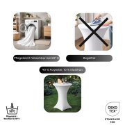 Stehtischhusse für Bistrotisch mit 4 verstärkten Fußlaschen elastisch Stretch OEKO-TEX zertifiziert  Ø 80-85x110-120 cm Anthrazit (1 Stück)