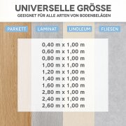 Bodenschutzmatte Transparent PVC 0,80 m x 1,00 m x 2 mm Zuschneidbar Bürostuhl Rutschfest Schreibtischunterlage