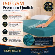 Jersey Spannbettlaken Deluxe 180 - 200 x 200 cm Petrol